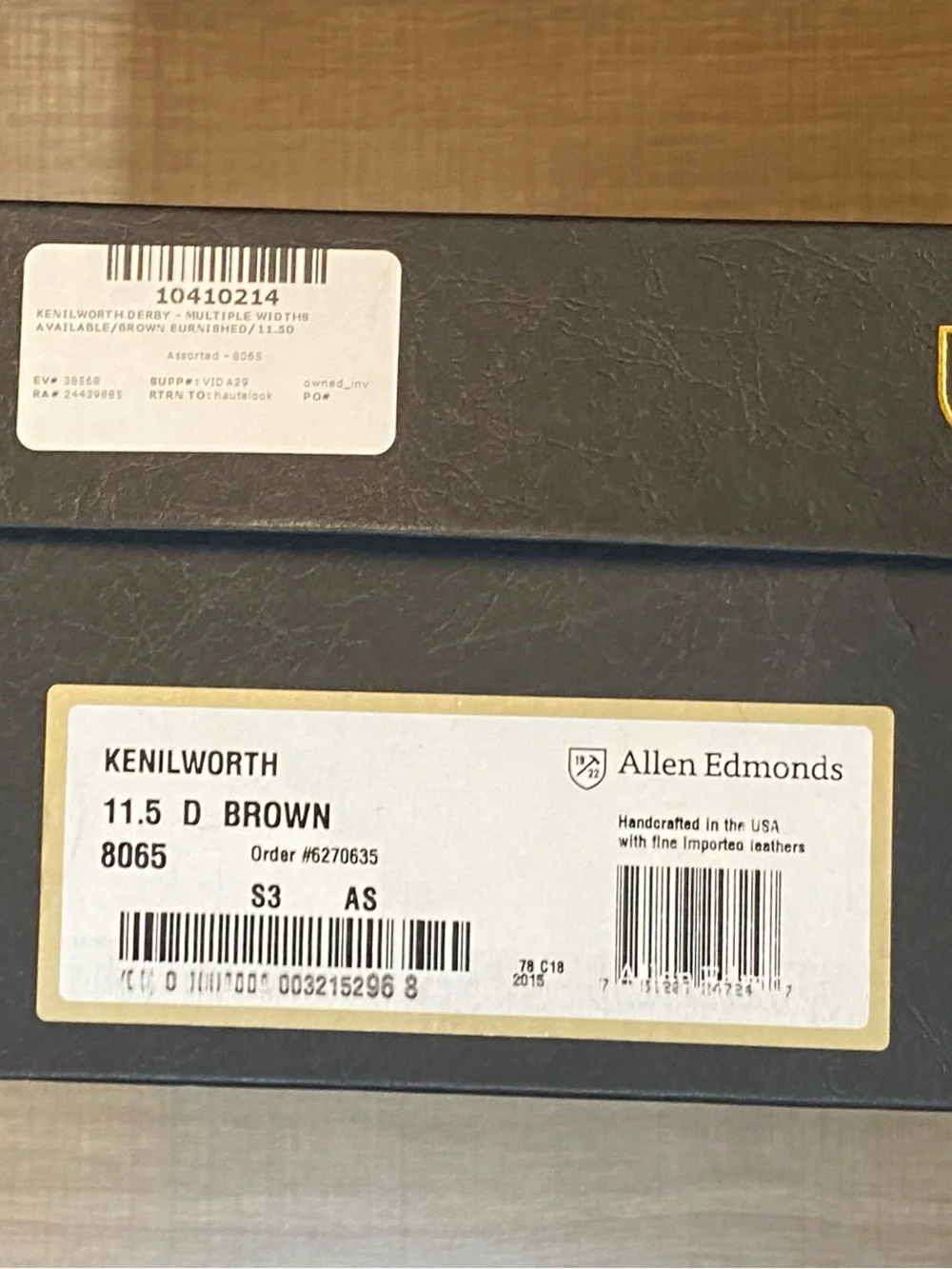Allen Edmonds Kenilworth Derby Dress Shoes 11.5D Brown